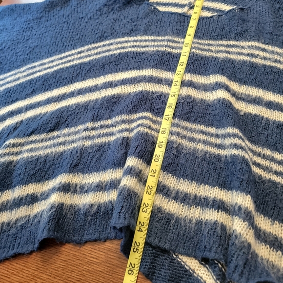 Wooden Ships Mohair Wool Striped Poncho Sweater S M L - Picture 7 of 7